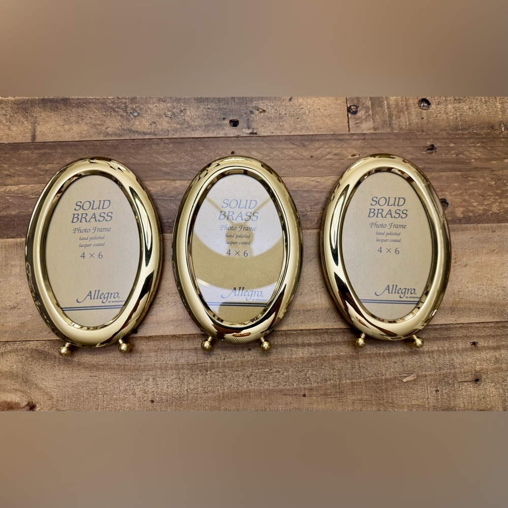 Solid Brass Oval Photo Frames